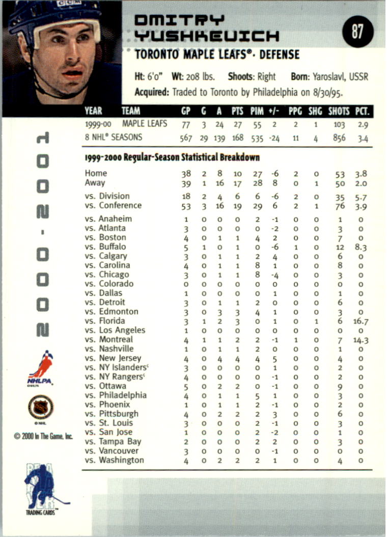 2000-01 BAP Memorabilia Hockey Card Pick 2-306 - Bild 132 von 474
