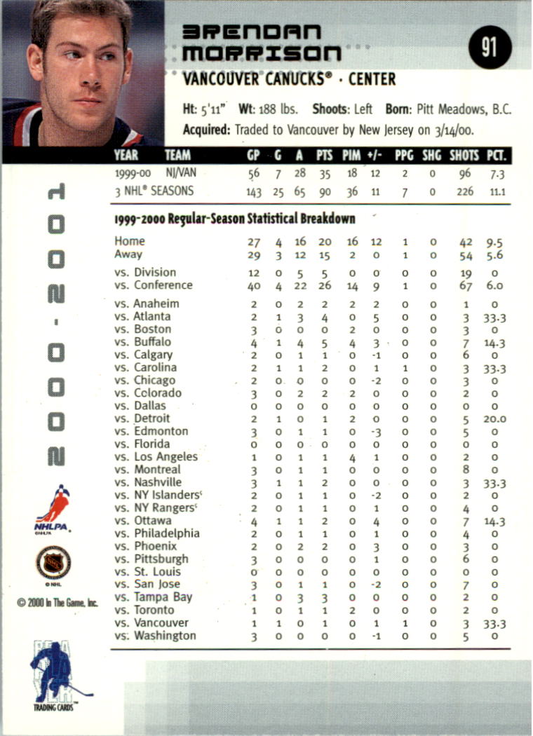 2000-01 BAP Memorabilia Hockey Card Pick 2-306 - Bild 138 von 474