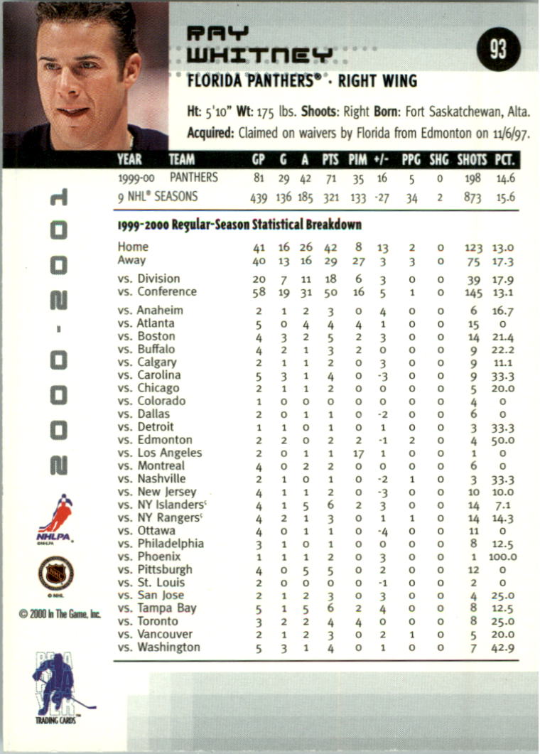 2000-01 BAP Memorabilia Hockey Card Pick 2-306 - Bild 142 von 474
