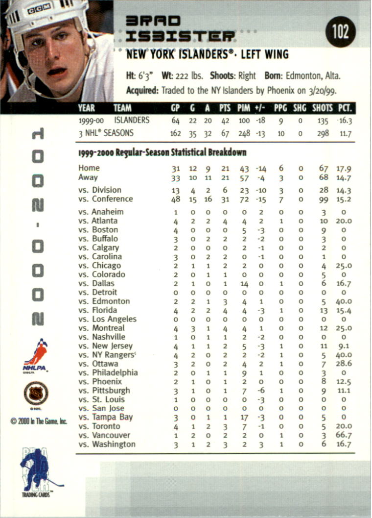 2000-01 BAP Memorabilia Hockey Card Pick 2-306 - Bild 160 von 474