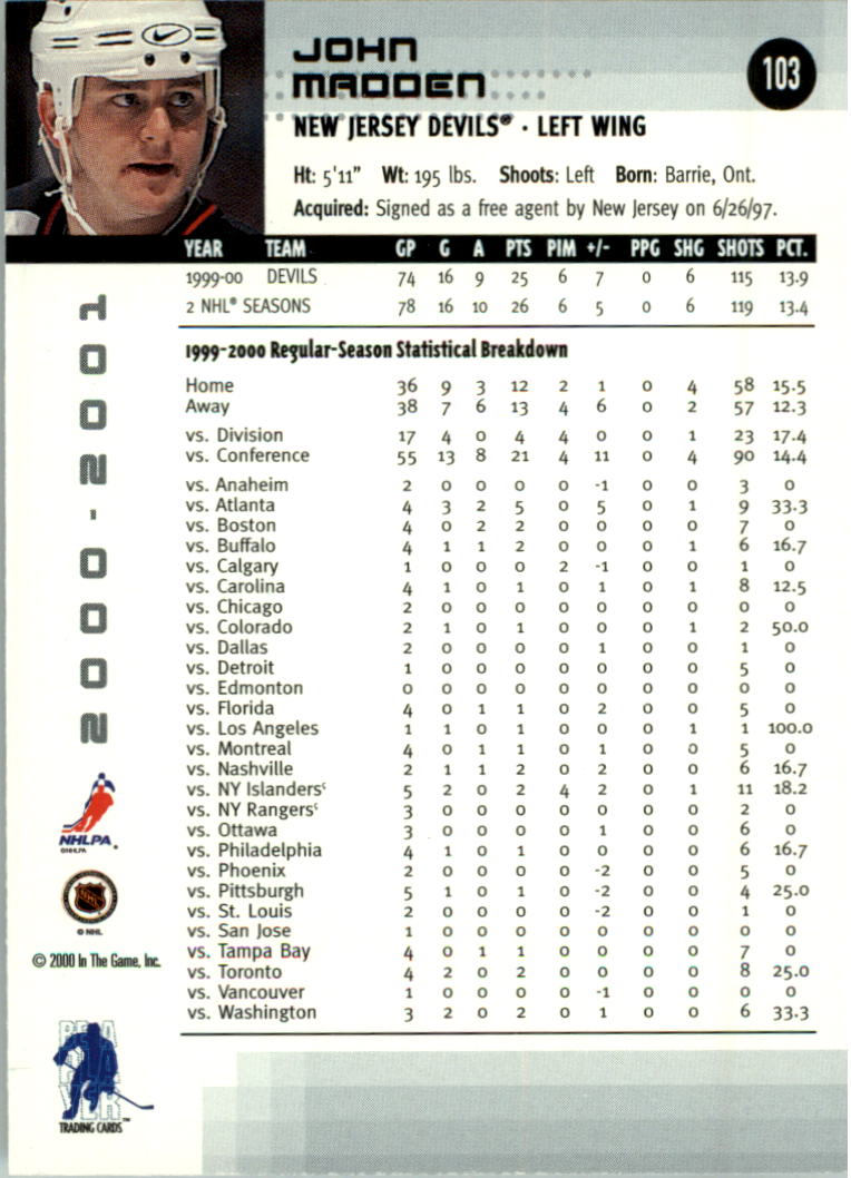 2000-01 BAP Memorabilia Hockey Card Pick 2-306 - Bild 162 von 474