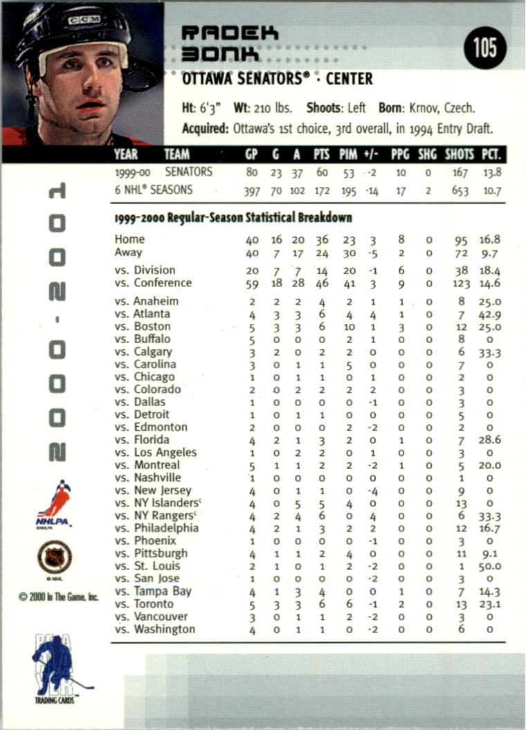 2000-01 BAP Memorabilia Hockey Card Pick 2-306 - Bild 164 von 474