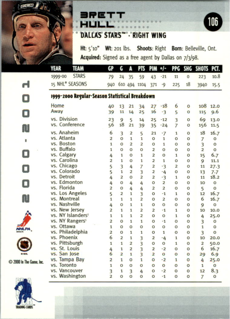 2000-01 BAP Memorabilia Hockey Card Pick 2-306 - Bild 166 von 474
