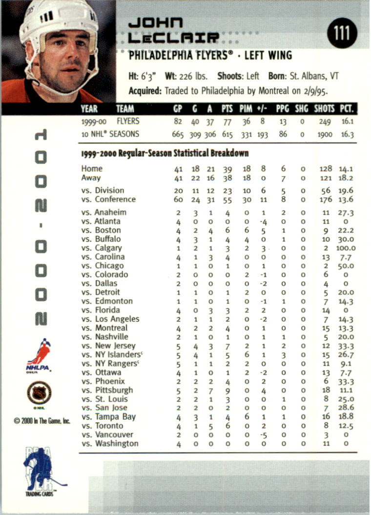 2000-01 BAP Memorabilia Hockey Card Pick 2-306 - Bild 176 von 474