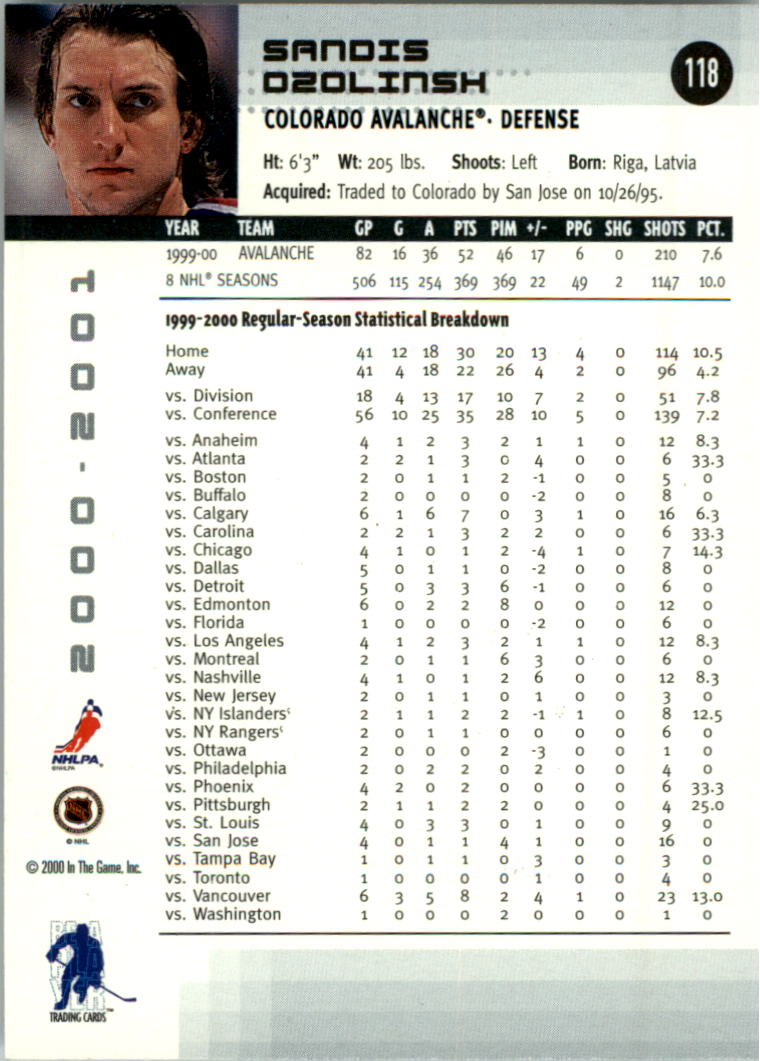2000-01 BAP Memorabilia Hockey Card Pick 2-306 - Bild 188 von 474
