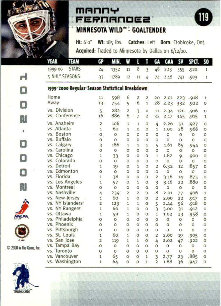 2000-01 BAP Memorabilia Hockey Card Pick 2-306 - Bild 190 von 474