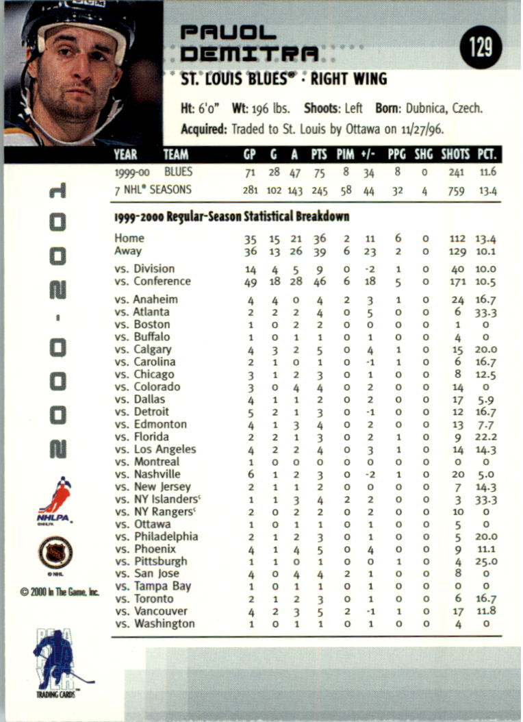 2000-01 BAP Memorabilia Hockey Card Pick 2-306 - Bild 206 von 474