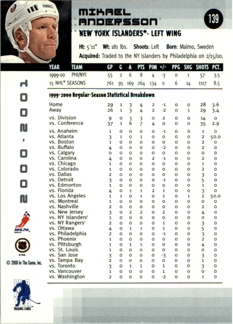 2000-01 BAP Memorabilia Hockey Card Pick 2-306 - Bild 225 von 474