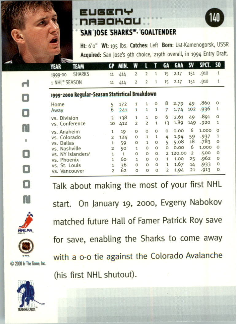 2000-01 BAP Memorabilia Hockey Card Pick 2-306 - Bild 227 von 474