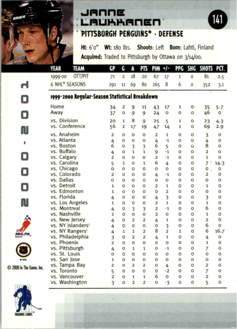 2000-01 BAP Memorabilia Hockey Card Pick 2-306 - Bild 229 von 474