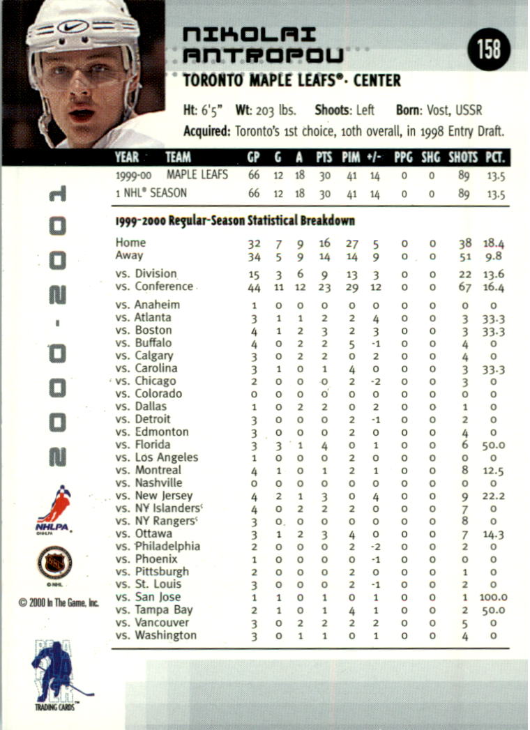 2000-01 BAP Memorabilia Hockey Card Pick 2-306 - Bild 254 von 474