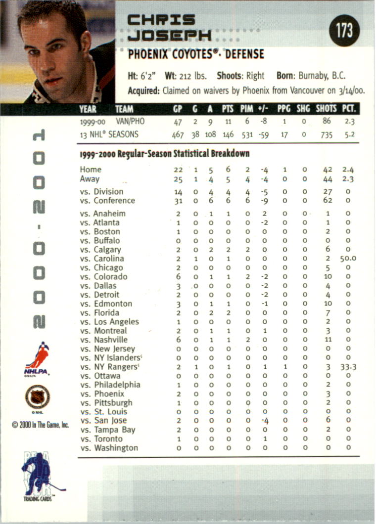 2000-01 BAP Memorabilia Hockey Card Pick 2-306 - Bild 276 von 474