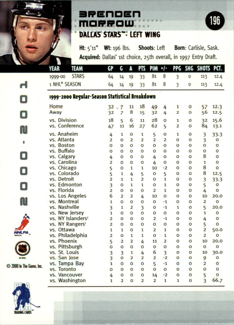 2000-01 BAP Memorabilia Hockey Card Pick 2-306 - Bild 307 von 474