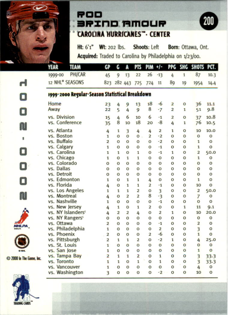 2000-01 BAP Memorabilia Hockey Card Pick 2-306 - Bild 313 von 474