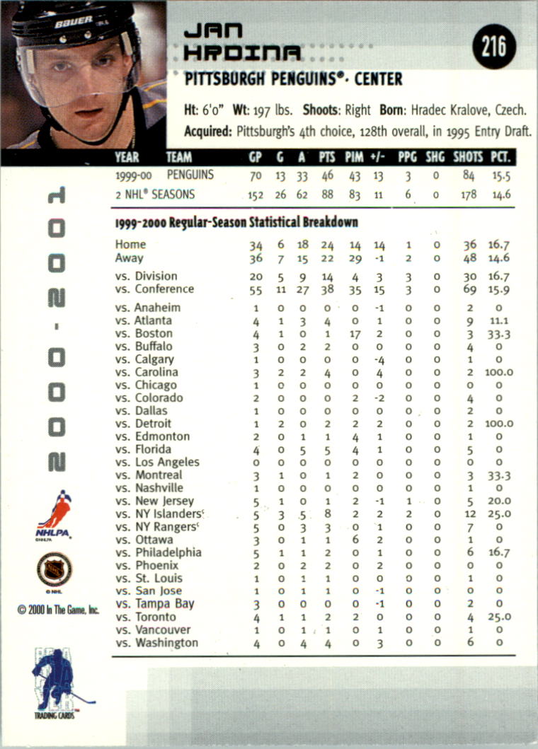 2000-01 BAP Memorabilia Hockey Card Pick 2-306 - Bild 341 von 474
