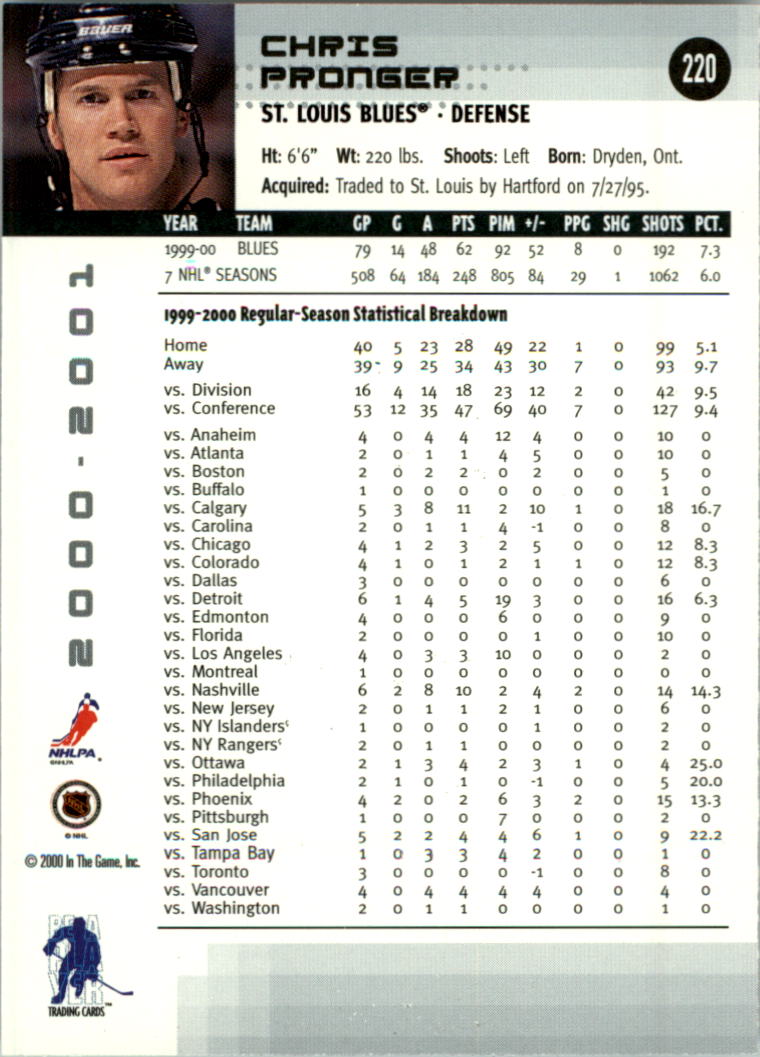 2000-01 BAP Memorabilia Hockey Card Pick 2-306 - Bild 345 von 474