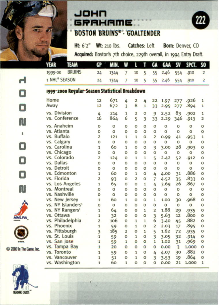 2000-01 BAP Memorabilia Hockey Card Pick 2-306 - Bild 349 von 474