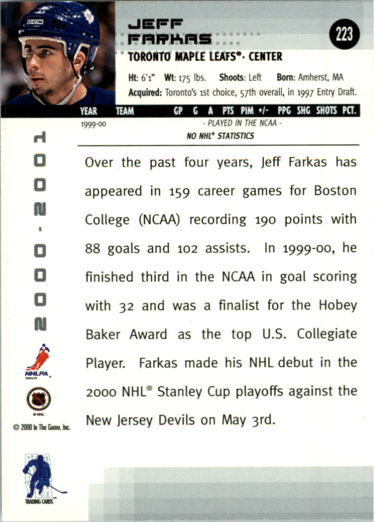 2000-01 BAP Memorabilia Hockey Card Pick 2-306 - Bild 351 von 474