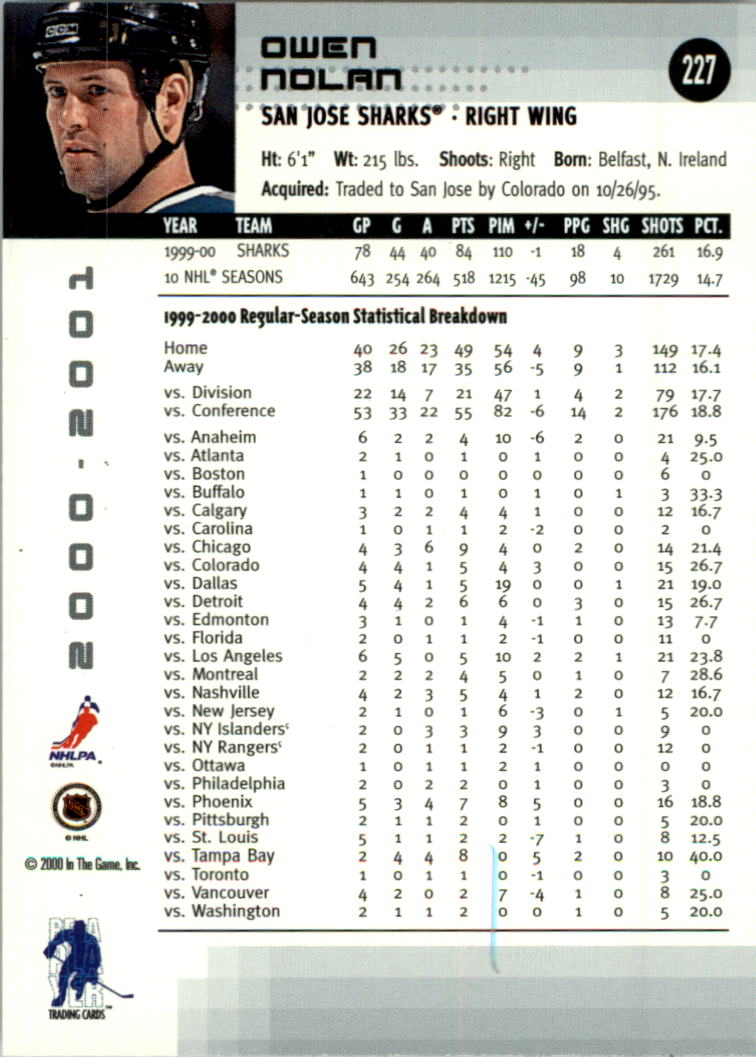2000-01 BAP Memorabilia Hockey Card Pick 2-306 - Bild 353 von 474