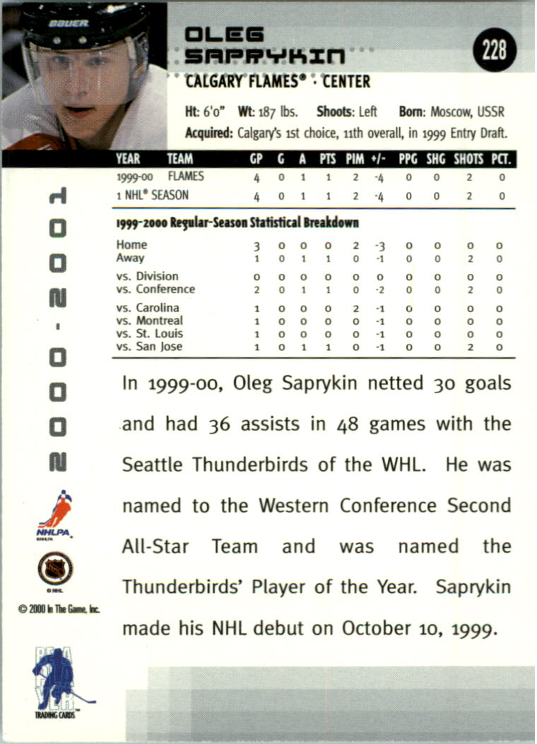 2000-01 BAP Memorabilia Hockey Card Pick 2-306 - Bild 355 von 474