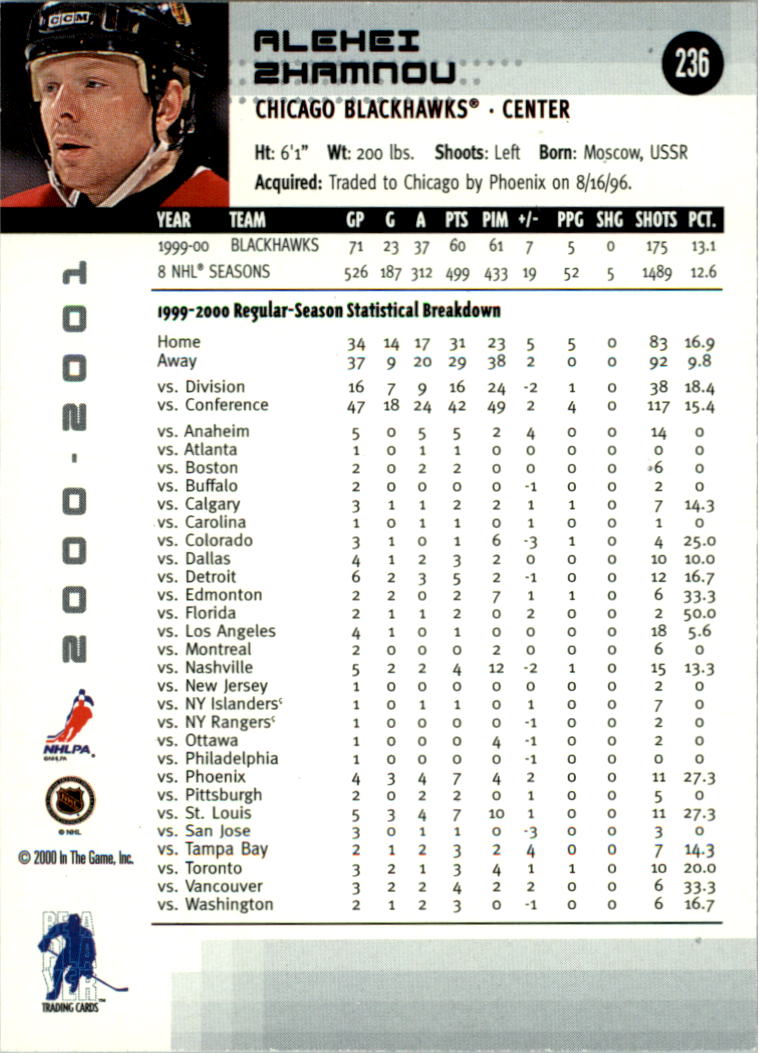 2000-01 BAP Memorabilia Hockey Card Pick 2-306 - Bild 364 von 474