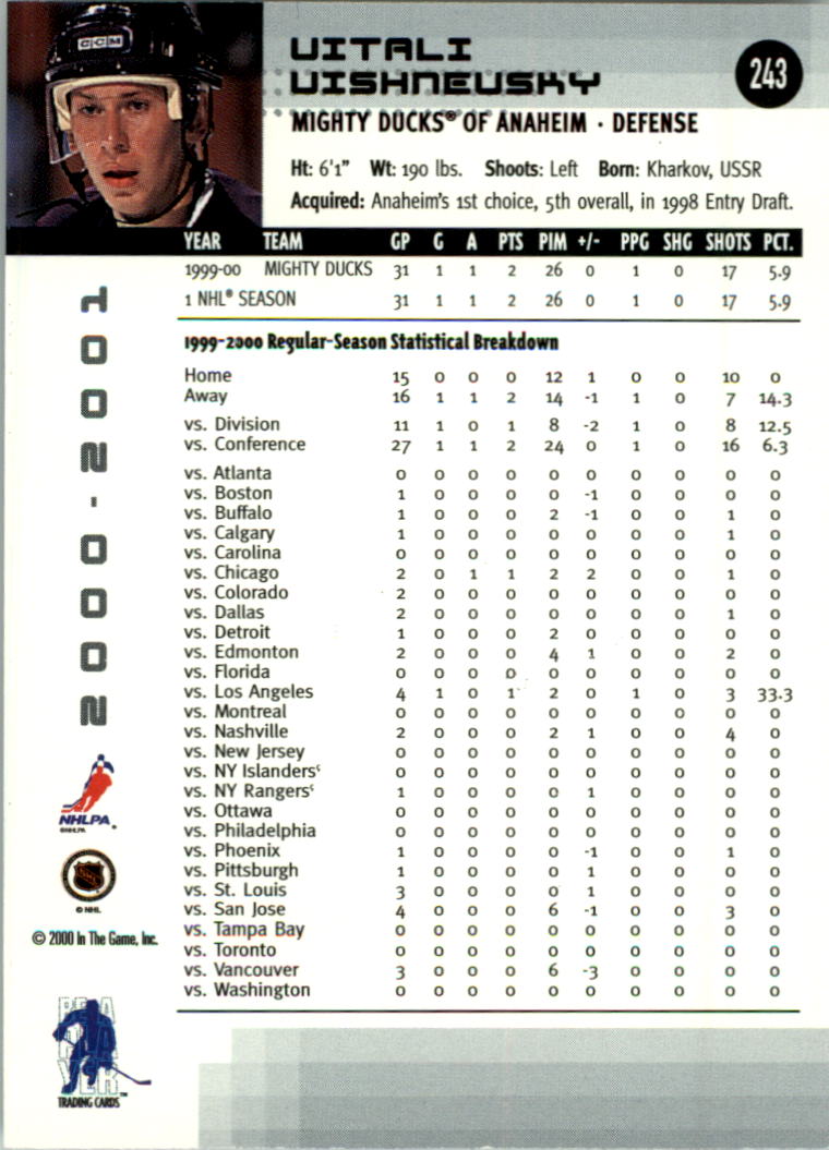 2000-01 BAP Memorabilia Hockey Card Pick 2-306 - Bild 370 von 474