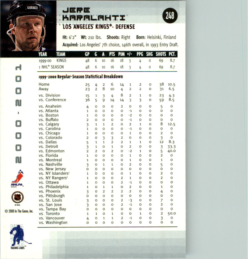 2000-01 BAP Memorabilia Hockey Card Pick 2-306 - Bild 378 von 474