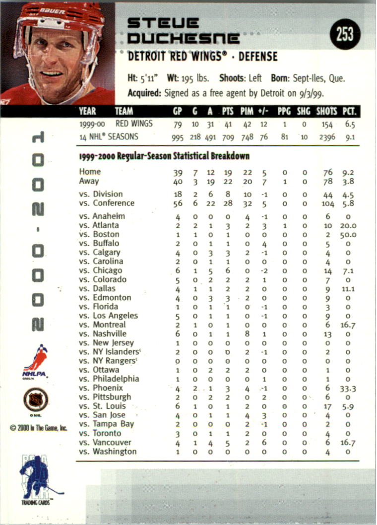2000-01 BAP Memorabilia Hockey Card Pick 2-306 - Bild 388 von 474