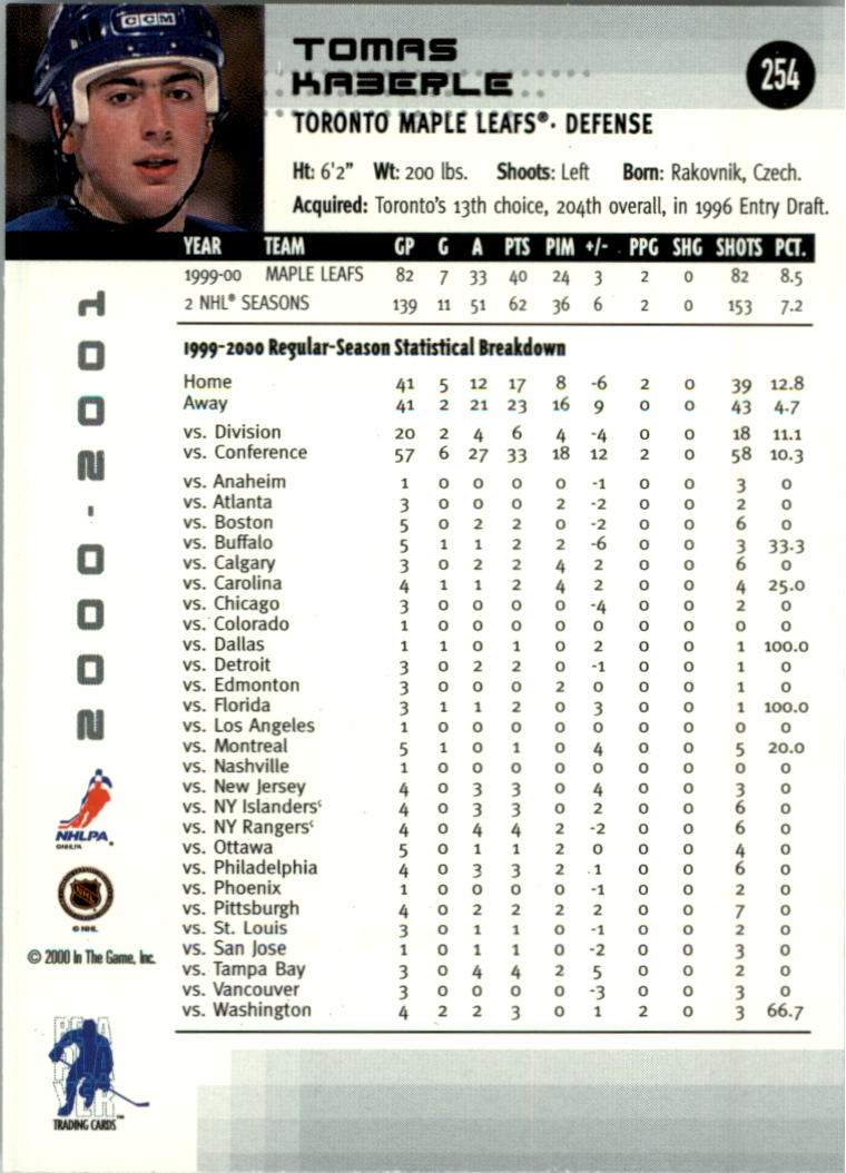 2000-01 BAP Memorabilia Hockey Card Pick 2-306 - Bild 390 von 474