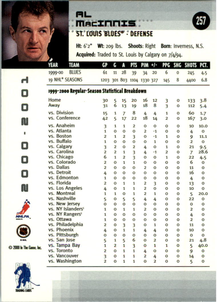 2000-01 BAP Memorabilia Hockey Card Pick 2-306 - Bild 396 von 474