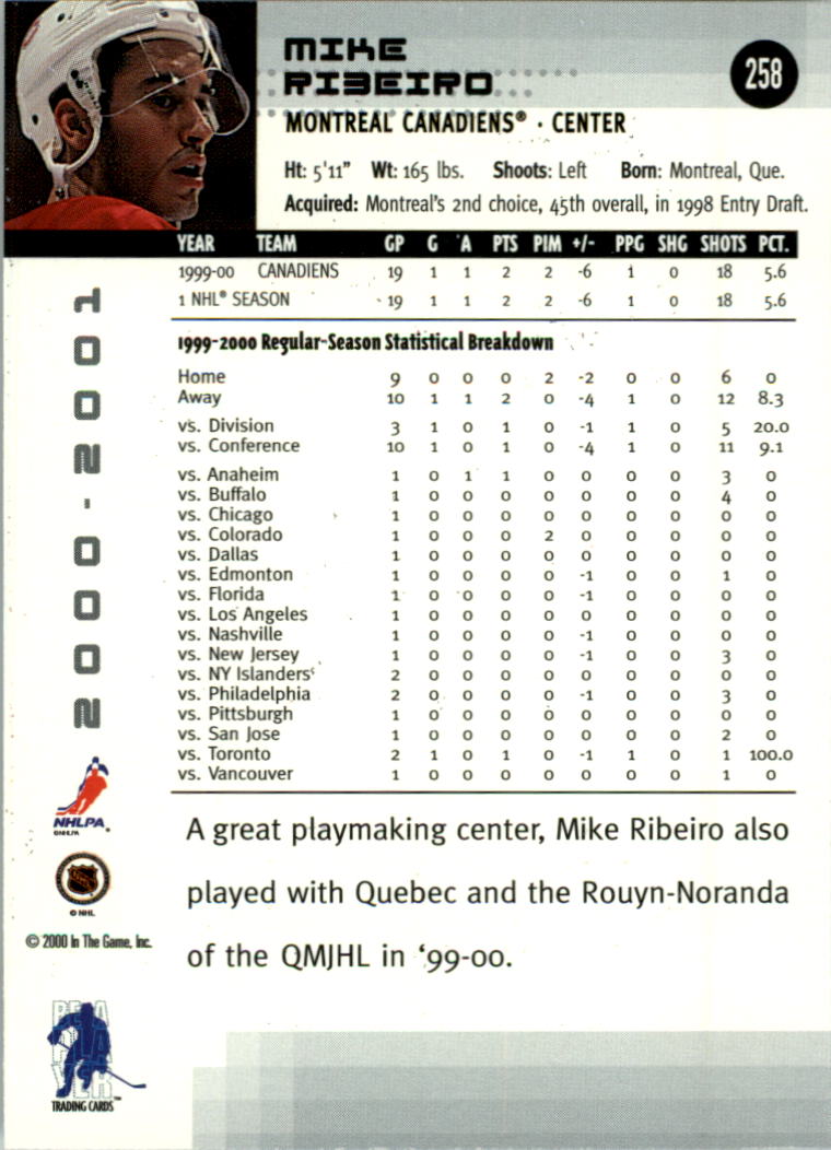 2000-01 BAP Memorabilia Hockey Card Pick 2-306 - Bild 398 von 474