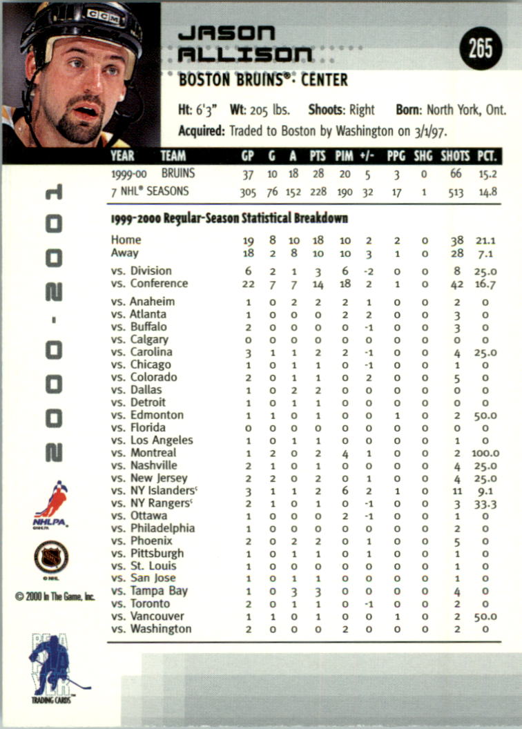 2000-01 BAP Memorabilia Hockey Card Pick 2-306 - Bild 408 von 474