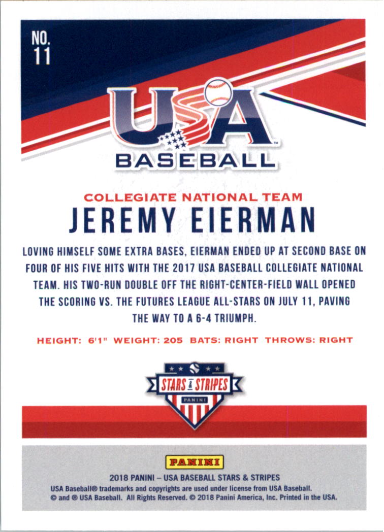2018 USA Baseball Stars and Stripes Longevity Parallel Baseball Card Pick - Picture 17 of 161