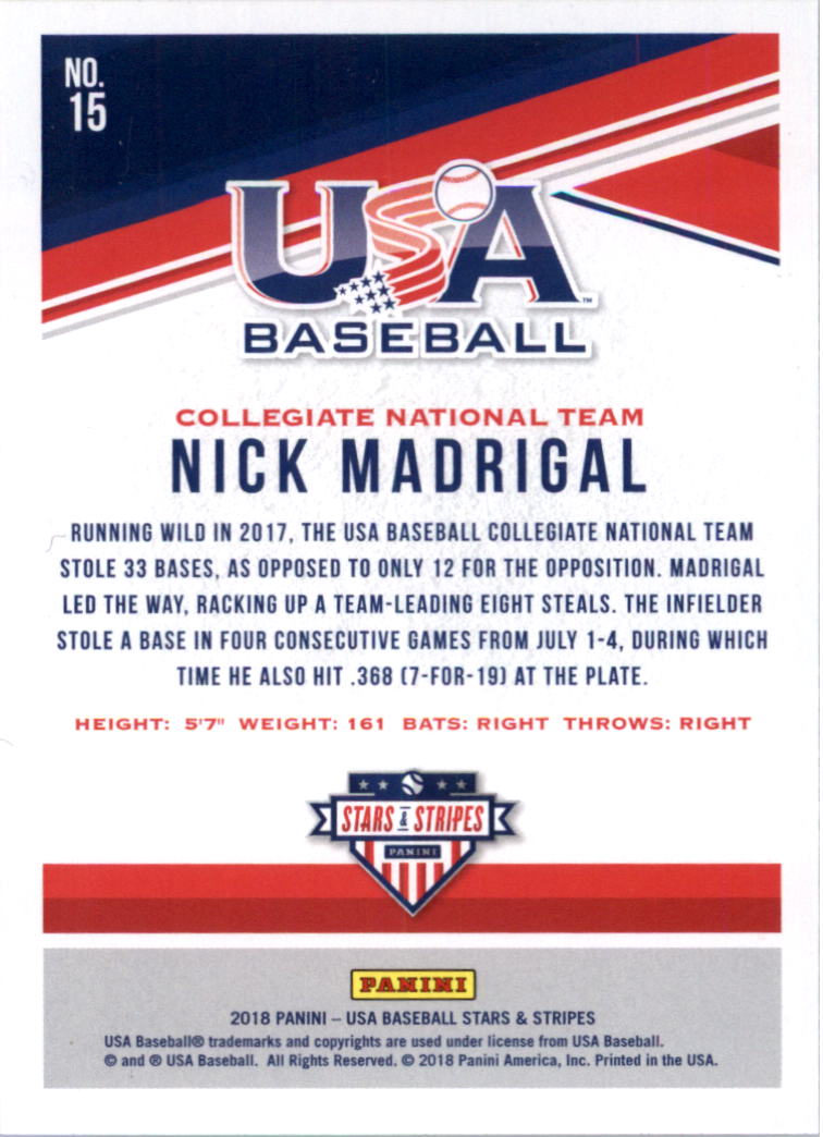 2018 USA Baseball Stars and Stripes Longevity Parallel Baseball Card Pick - Picture 21 of 161