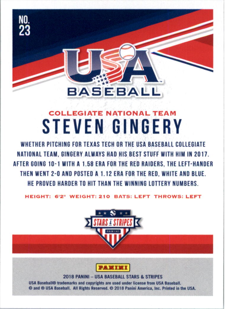 2018 USA Baseball Stars and Stripes Longevity Parallel Baseball Card Pick - Picture 35 of 161