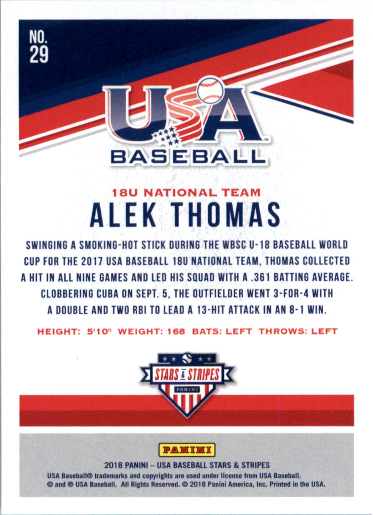 2018 USA Baseball Stars and Stripes Longevity Parallel Baseball Card Pick - Picture 47 of 161