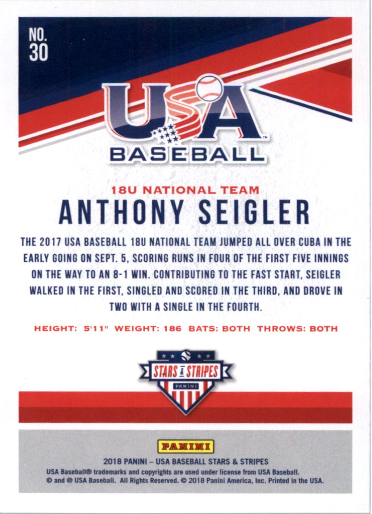 2018 USA Baseball Stars and Stripes Longevity Parallel Baseball Card Pick - Picture 49 of 161