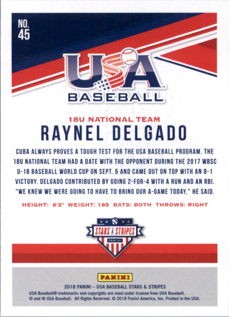 2018 USA Baseball Stars and Stripes Longevity Parallel Baseball Card Pick - Picture 73 of 161