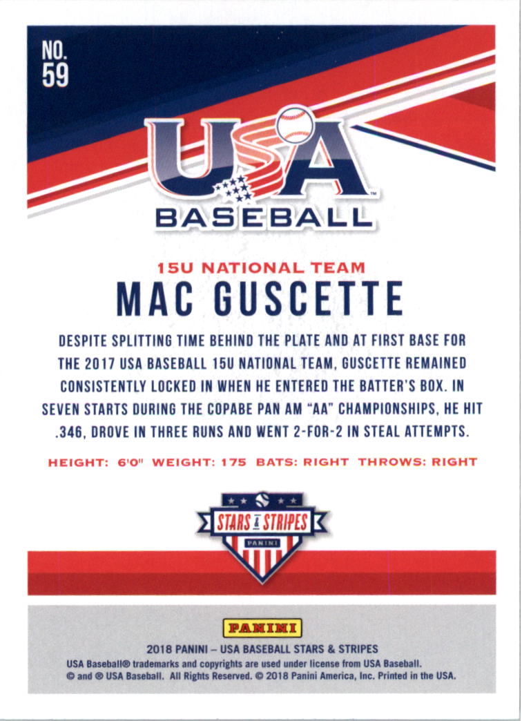 2018 USA Baseball Stars and Stripes Longevity Parallel Baseball Card Pick - Picture 95 of 161