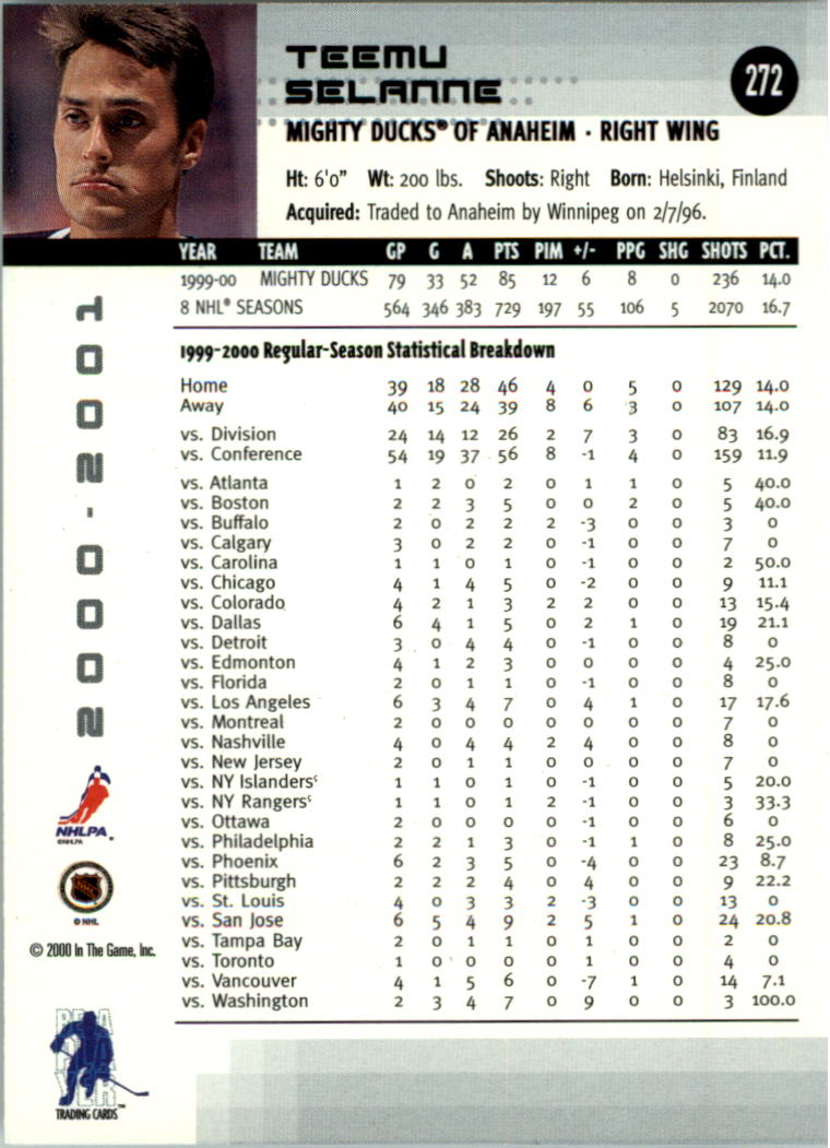 2000-01 BAP Memorabilia Hockey Card Pick 2-306 - Bild 420 von 474