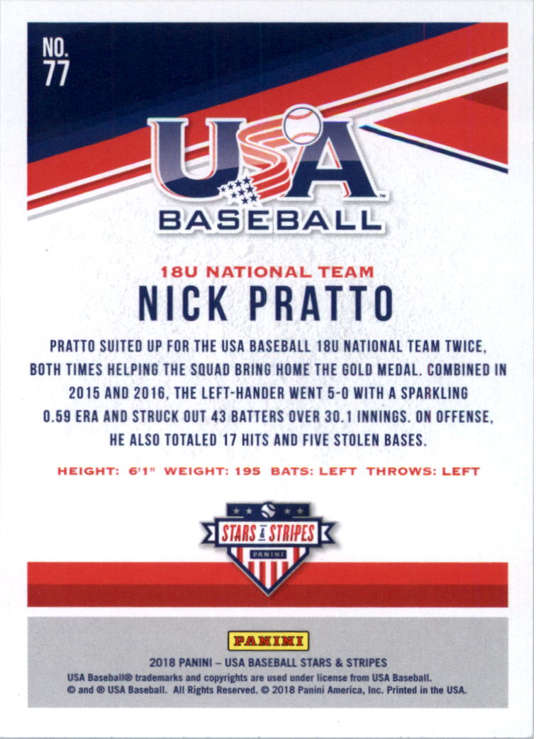 2018 USA Baseball Stars and Stripes Longevity Parallel Baseball Card Pick - Picture 125 of 161