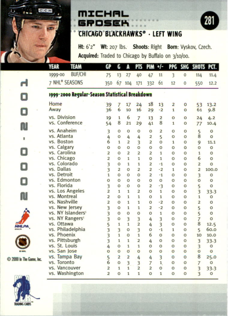 2000-01 BAP Memorabilia Hockey Card Pick 2-306 - Bild 430 von 474