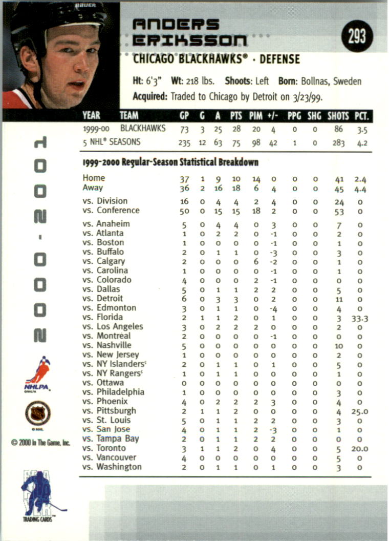2000-01 BAP Memorabilia Hockey Card Pick 2-306 - Bild 452 von 474