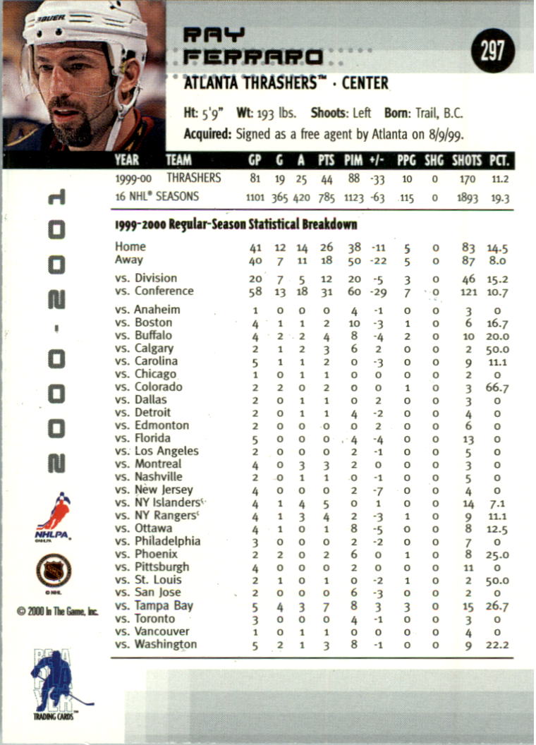2000-01 BAP Memorabilia Hockey Card Pick 2-306 - Bild 458 von 474