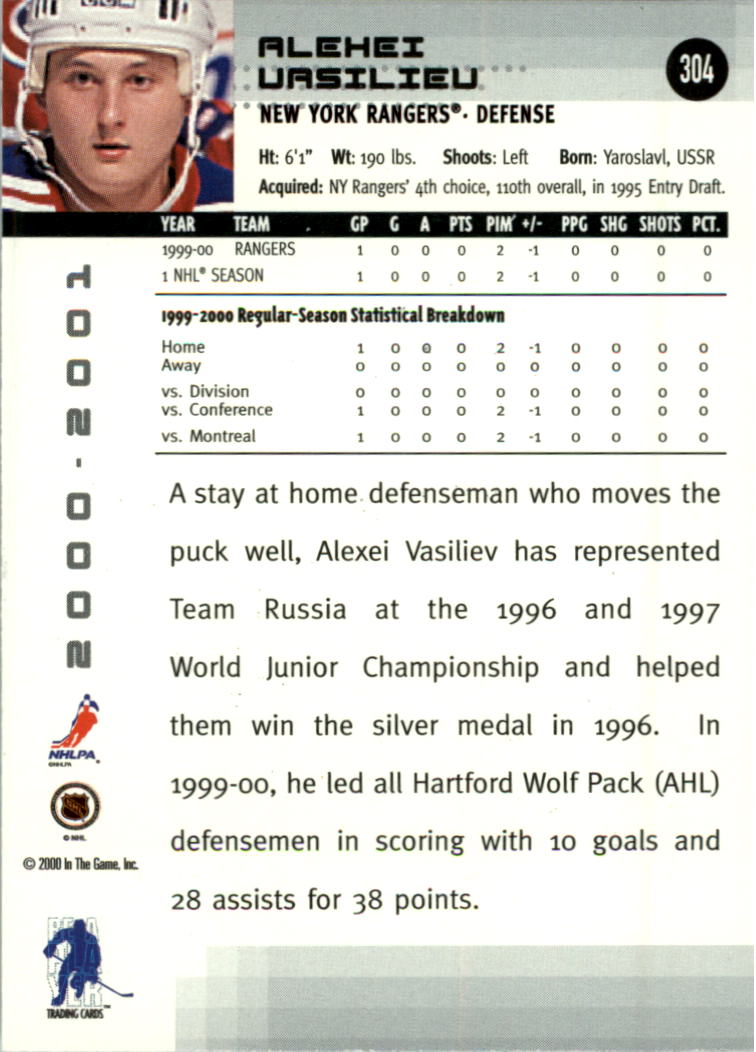 2000-01 BAP Memorabilia Hockey Card Pick 2-306 - Bild 470 von 474
