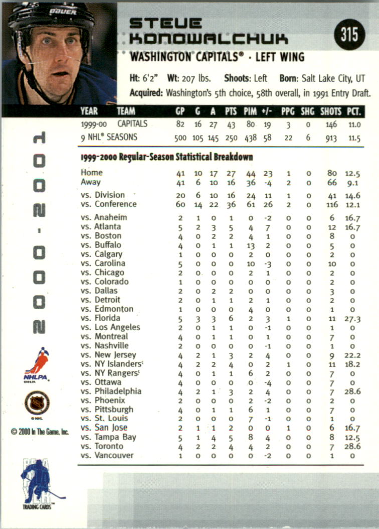 2000-01 BAP Memorabilia Hockey Card Pick 307-513