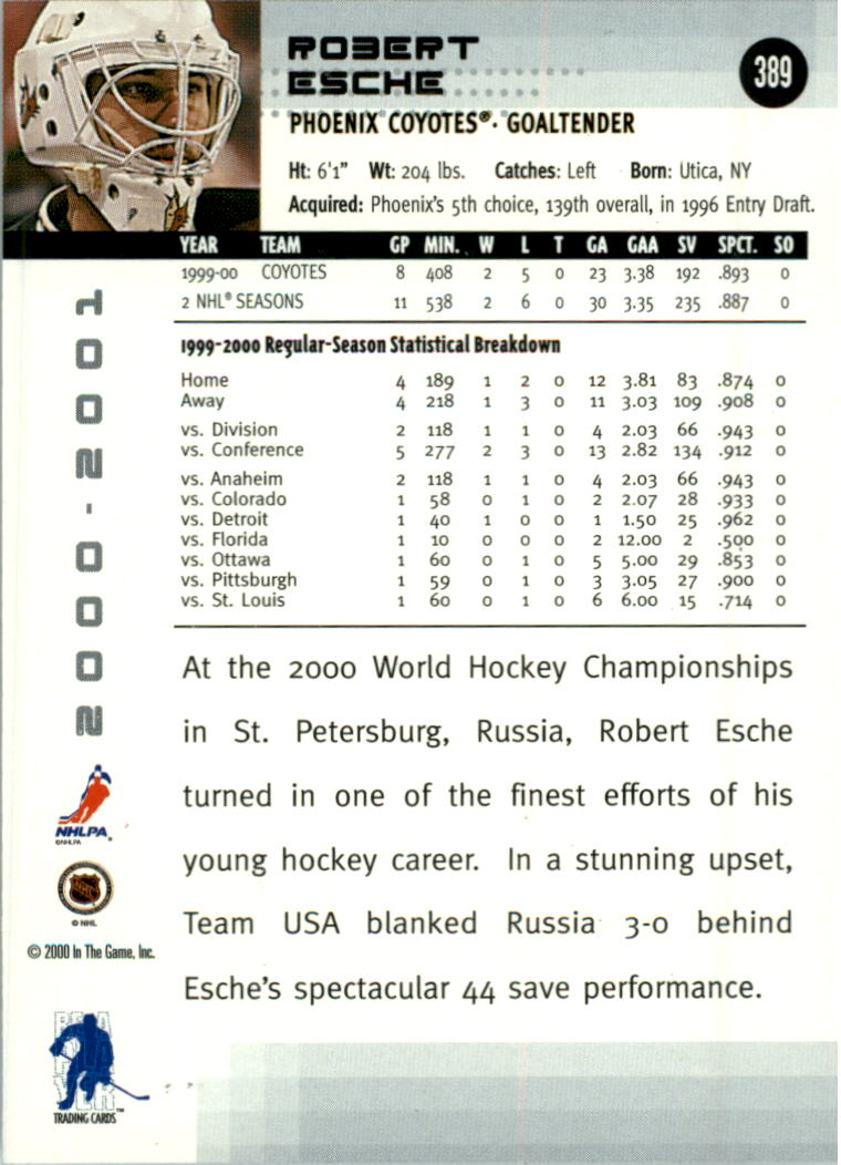 2000-01 BAP Memorabilia Hockey Card Pick 307-513