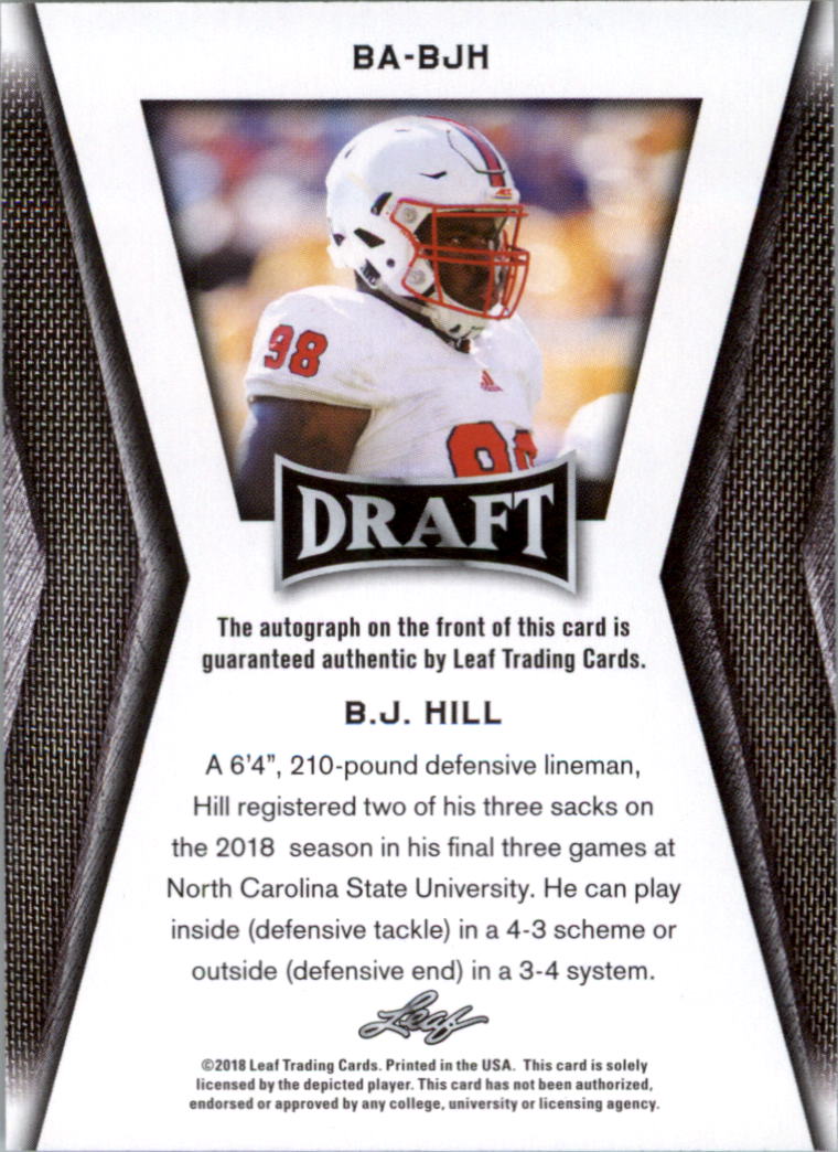 2018 Leaf Draft Autographs Football Card Pick