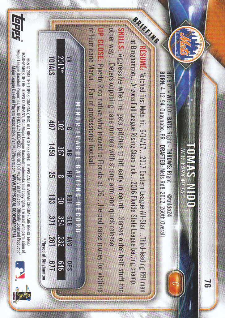 2018 Bowman Baseball Main Set and Parallel Cards - Picture 196 of 202