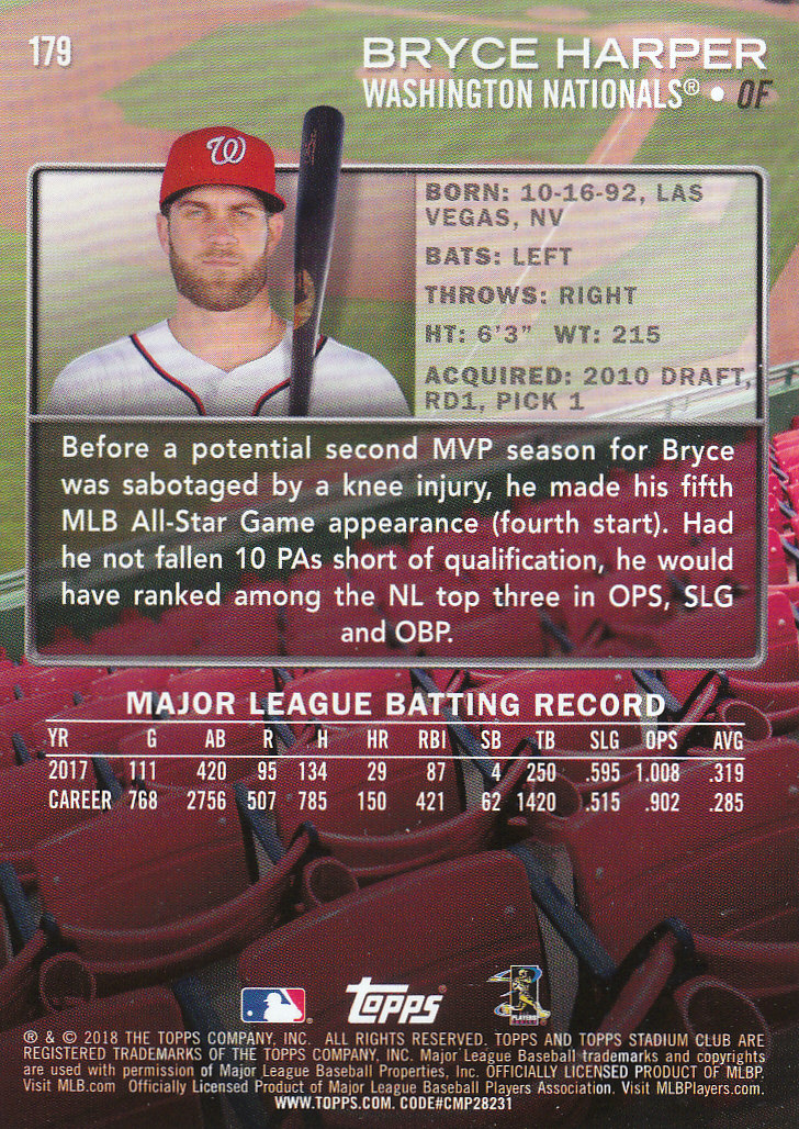 2018 Stadium Club Baseball Part 3 Parallel Cards - Picture 29 of 131